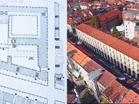 1700 ed oggi  Il palazzo nel 1700 (Ospedale di Carità) ed oggi
