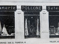1920  negozio di tessuti Pollone via S. Teresa 6. aperto nel 1917.