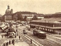 1926 : 1920ca  piazza E. Filiberto - mercato porta palazzo e tram carri, via S.Teresa* old bn